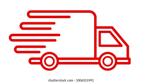 Fast shipping delivery truck, fast shipping service – vector for stock