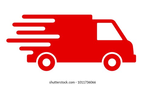Fast shipping delivery truck, fast shipping service – for stock