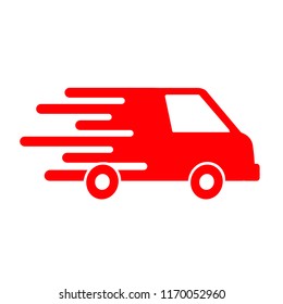 Fast shipping delivery truck, shipping service – vector