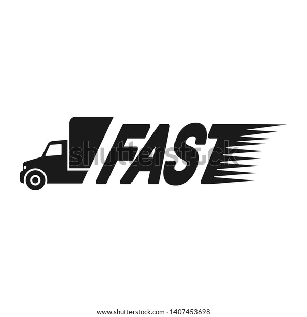 Fast shipping delivery truck. Fast delivery\
service concept. Mini-truck for cargo shipping for e-commerce\
websites and mobile app\
design.