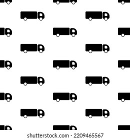 Fast shipping, delivery trucks vector seamless pattern background.