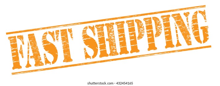 fast shipping grunge stamp, vector illustration