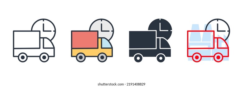 fast shipping icon logo vector illustration. Delivery Truck symbol template for graphic and web design collection