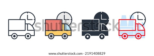 fast\
shipping icon logo vector illustration. Delivery Truck symbol\
template for graphic and web design\
collection