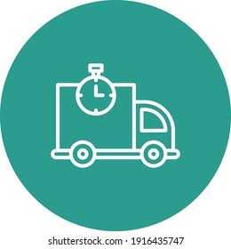 Imagen vectorial de icono de cronómetro rápida, de envío. También se puede usar para entregas y logística. Idóneo para aplicaciones web, aplicaciones móviles y medios impresos.