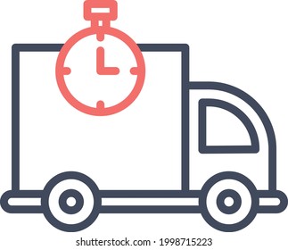 Fast, shipping, stopwatch icon vector image. Can also be used for Delivery and logistics. Suitable for use on web apps, mobile apps and print media.