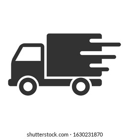 Fast shipping truck vector icon. Editable symbol illustration.