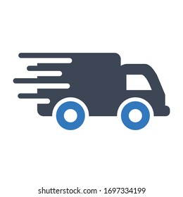 Fast shipping vector icon on white background