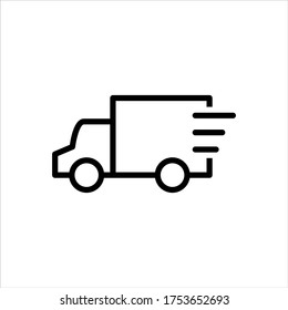 Fast shipping vector icon on white background