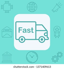 Fast shipping vector icon sign symbol
