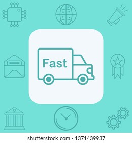 Fast shipping vector icon sign symbol