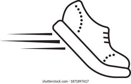 fast shoe icon. sport shoe icon