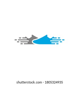 Fast Shoes logo design concept vector template, Icon symbol, Design creative