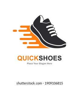  Fast shoes sport vector logo template. Suitable for business, web, fashion, sport symbol and health