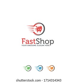 Fast Shop Cart Logo Design Template