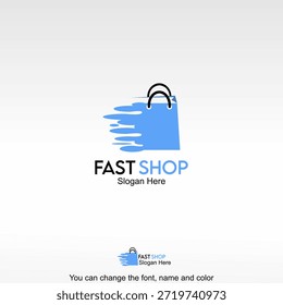 O logotipo Fast Shop simboliza um serviço de compras rápido e eficiente, enfatizando a velocidade, conveniência e facilidade de uso.