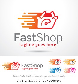 Fast Shop Logo Template Design Vector