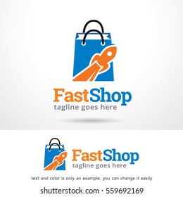 Fast Shop Logo Template Design Vector or Icon
