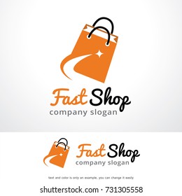 Fast Shop Logo Template Design Vector, Emblem, Design Concept, Creative Symbol, Icon