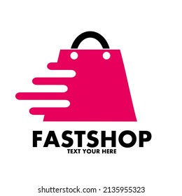 Fast shop vector logo template. This design suitable for business