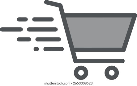 Fast Shopping Cart Icon - Quick Online Delivery