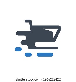 Fast shopping icon - Simple vector illustration