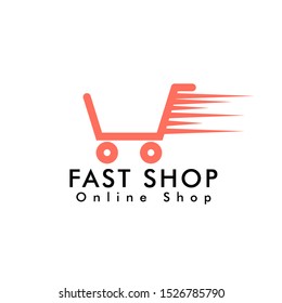 Fast shopping logo template design , this logo suitable for your shop or your online shop