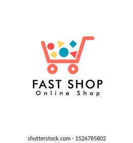 Fast shopping logo template design , this logo suitable for your shop or your online shop