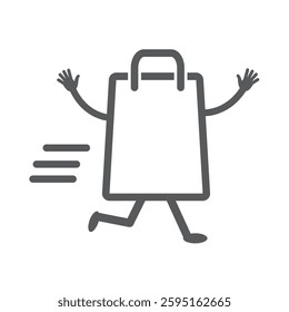 Fast shopping logo template design. Vector illustration.