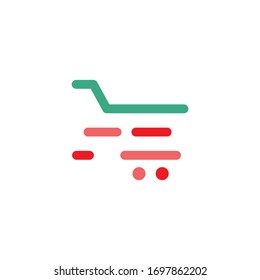 Fast shopping logo template vector icon design