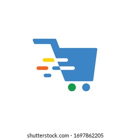 Schnelles Shopping Logo Vorlage Vektorsymbol-Design