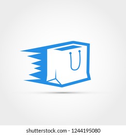 Fast shopping vector illustration