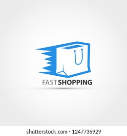 Fast shopping vector illustration