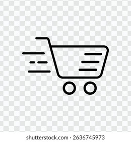 Fast and Simple Shopping Cart Icon for Online Ecommerce Use
