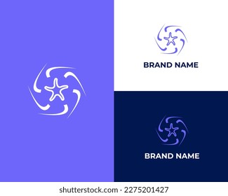 Fast simple stylized athlete sport company logo design