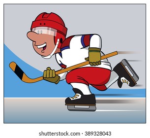 Fast Skate  /  A hockey player on ice.