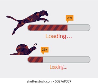 Fast and slow progress loading bar