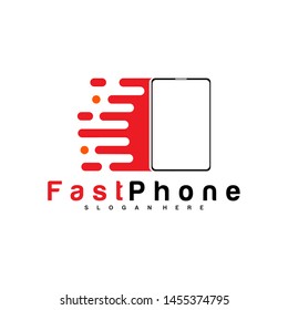 Fast Smartphone Icon Logo Design Template, smartphone creative design - vector