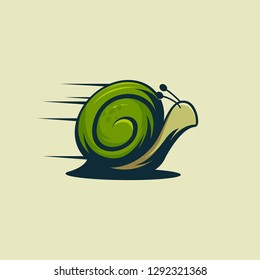 Fast Snail logo designs vector illustration, Animal Snail logo symbol