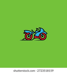 Idea de logotipo de motocicleta de caracol rápido.