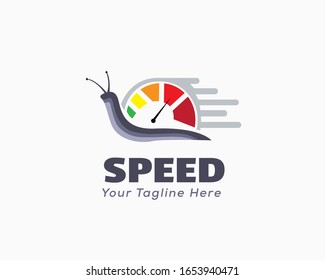 fast Snail speed moving logo design inspiration