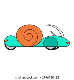 Fast snails car for animal race