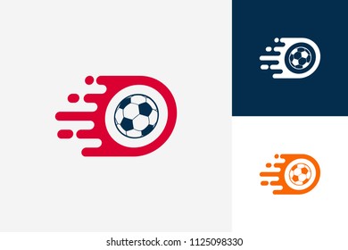 Fast Soccer Logo Template Design Vector, Emblem, Design Concept, Creative Symbol, Icon