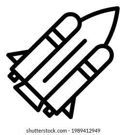 Icono de lanzador rápido de espacio. Contorno Icono de vector del transbordador de espacio rápido para el diseño web aislado en fondo blanco
