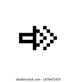 rápido, velocidad y flecha. Perfecto para aplicaciones, web, logotipo, juego y plantilla de presentación. diseño de iconos en píxeles y estilo de línea