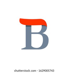 Fast speed B serif letter logo. Vector classic typeface for delivery labels, sport headlines, race posters,  cards etc.