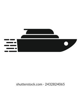 Fast speed boat icon simple vector. Race high run. Work efficient product