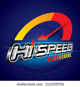 Concepto de velocidad rápida para el logotipo de diseño y plantilla de vectores.