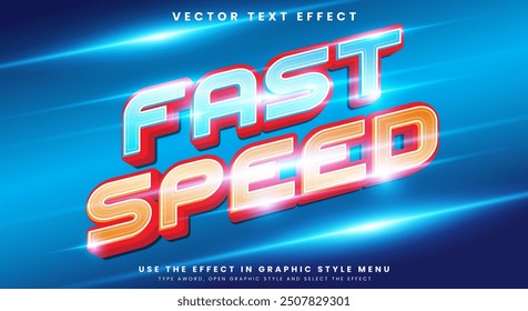 Fast Speed editable text effect Template suitable for Sport and Champion text style