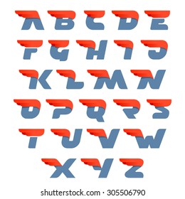 Fast speed english alphabet letters. 